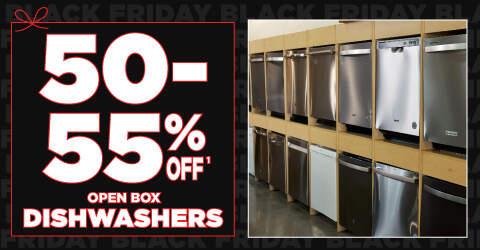 50-55% off 1 open box Dishwashers