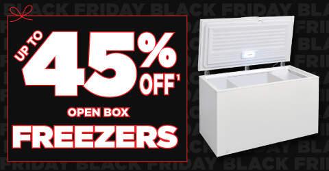 up to 45% off 1 open box freezers